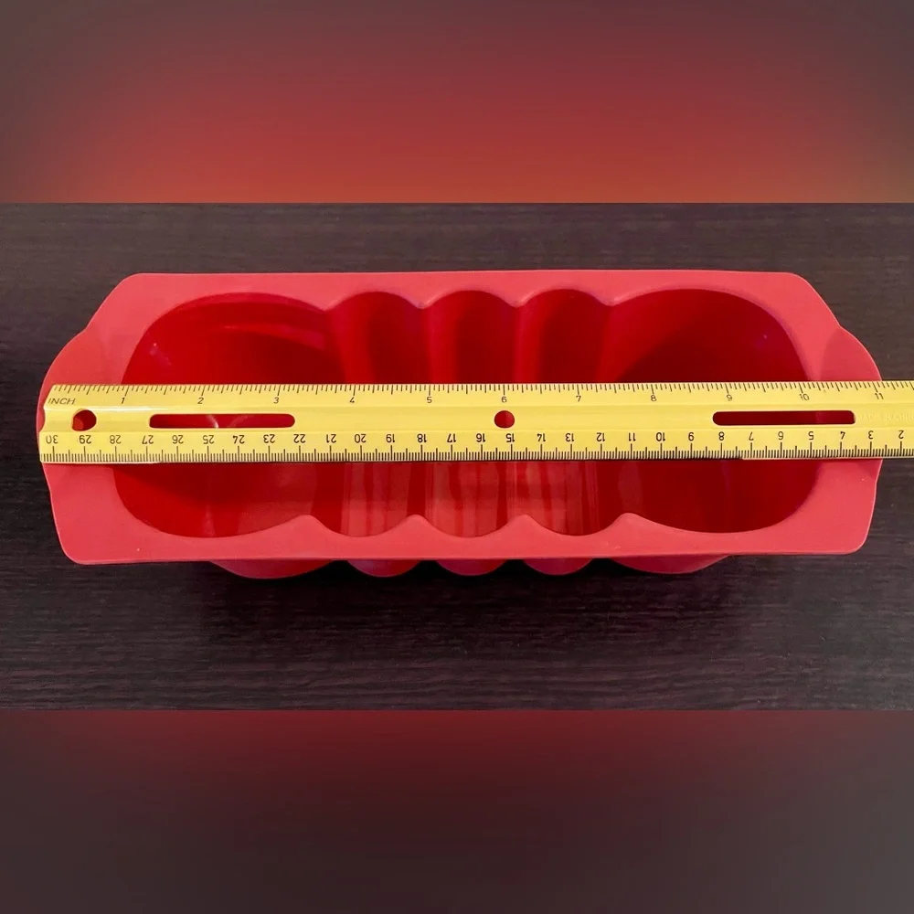 2 Tupperware Red Silicone Magic Baking Forms & Information/Care/Recipe Booklet